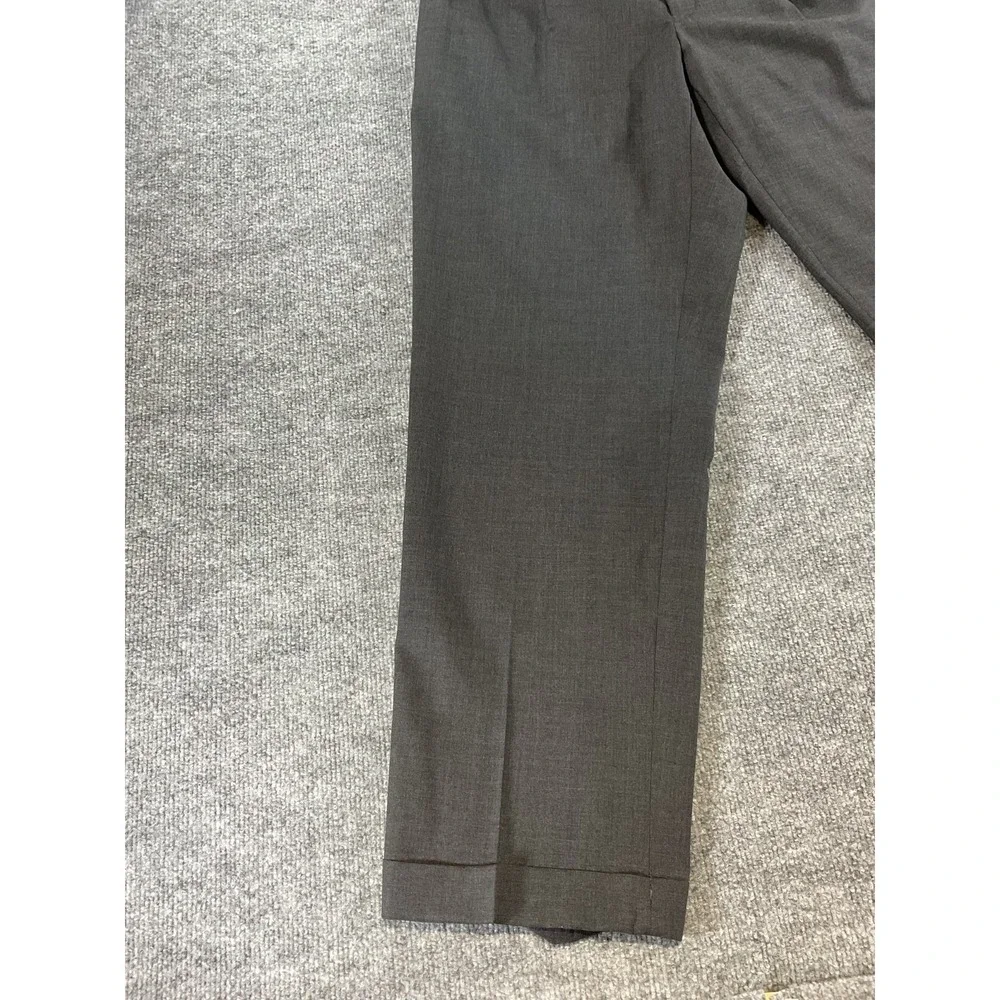 Lauren Ralph Lauren Wool Dress Pants 38x32 Gray Pleated Mens 100% Wool Classic F